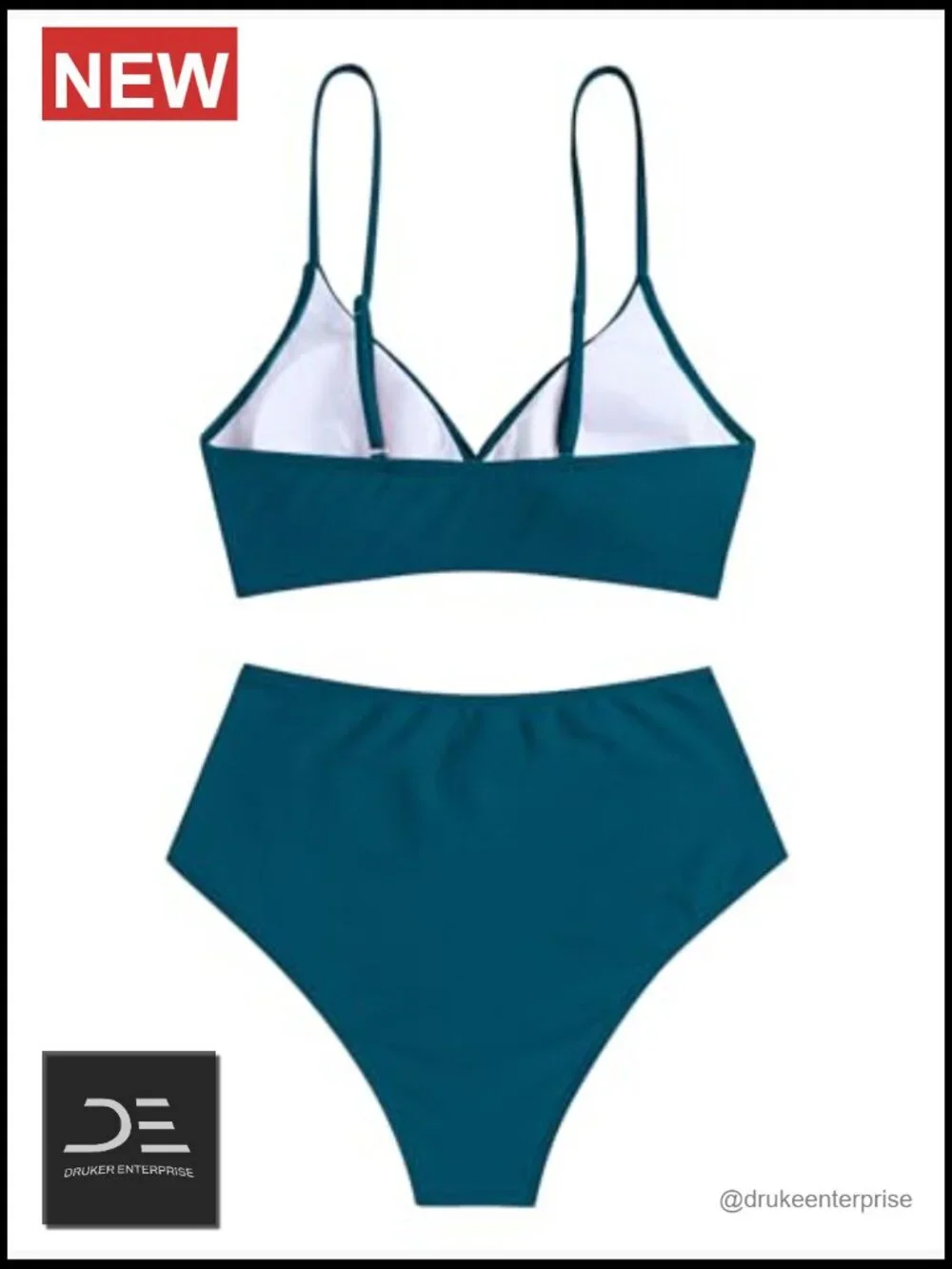 High Waisted Bikini Set Push Up Twist Front Ruched Bathing Suit Two Piece